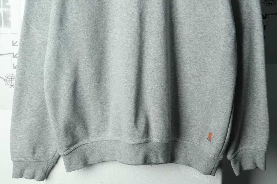 (M-XL) 칼하트 맨투맨 티셔츠 그레이 기모 올드스쿨-169ED 상품이미지4