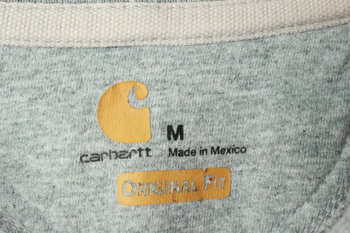 (M-XL) 칼하트 맨투맨 티셔츠 그레이 기모 올드스쿨-169ED 상품이미지6