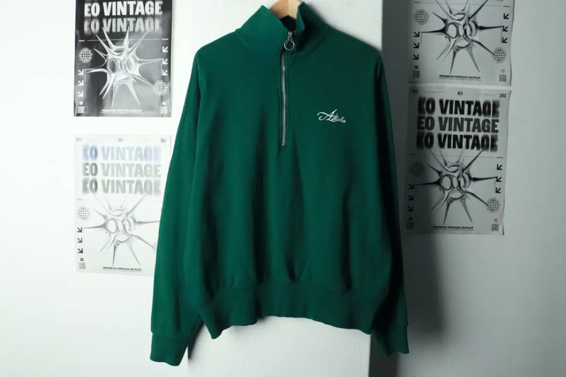 (L-XL) 에드리엘로스 맨투맨 티셔츠 루즈핏 반집업 그린-169F0 상품이미지2