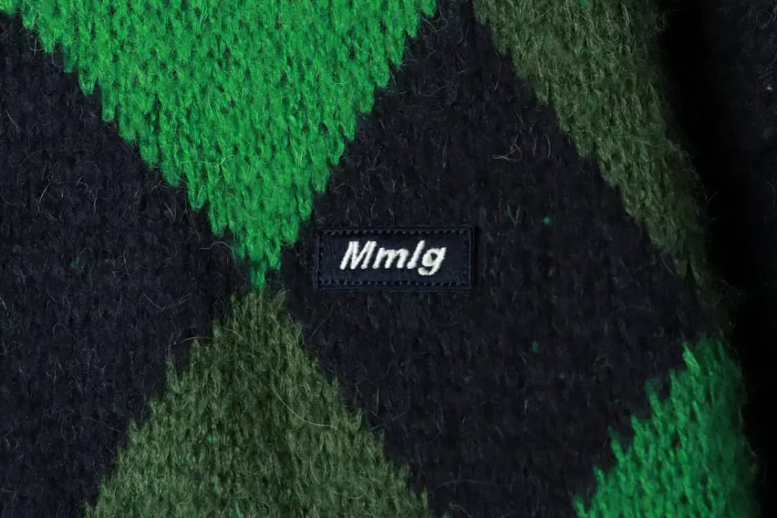 (L-2XL) 엠엠엘지 니트 가디건 집업 체커보드 루즈핏 그린-169F6 상품이미지5