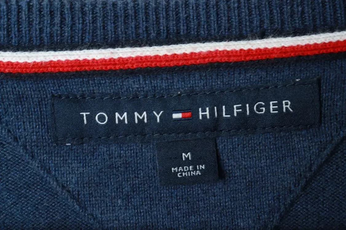 (M) 타미힐피거 니트 아가일 블루-169F8 상품이미지6