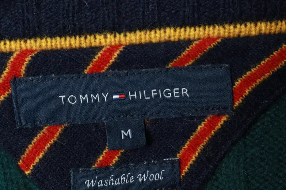 (M) 타미힐피거 니트 워셔블 케이블 꽈배기 그린 울-169FA 상품이미지6