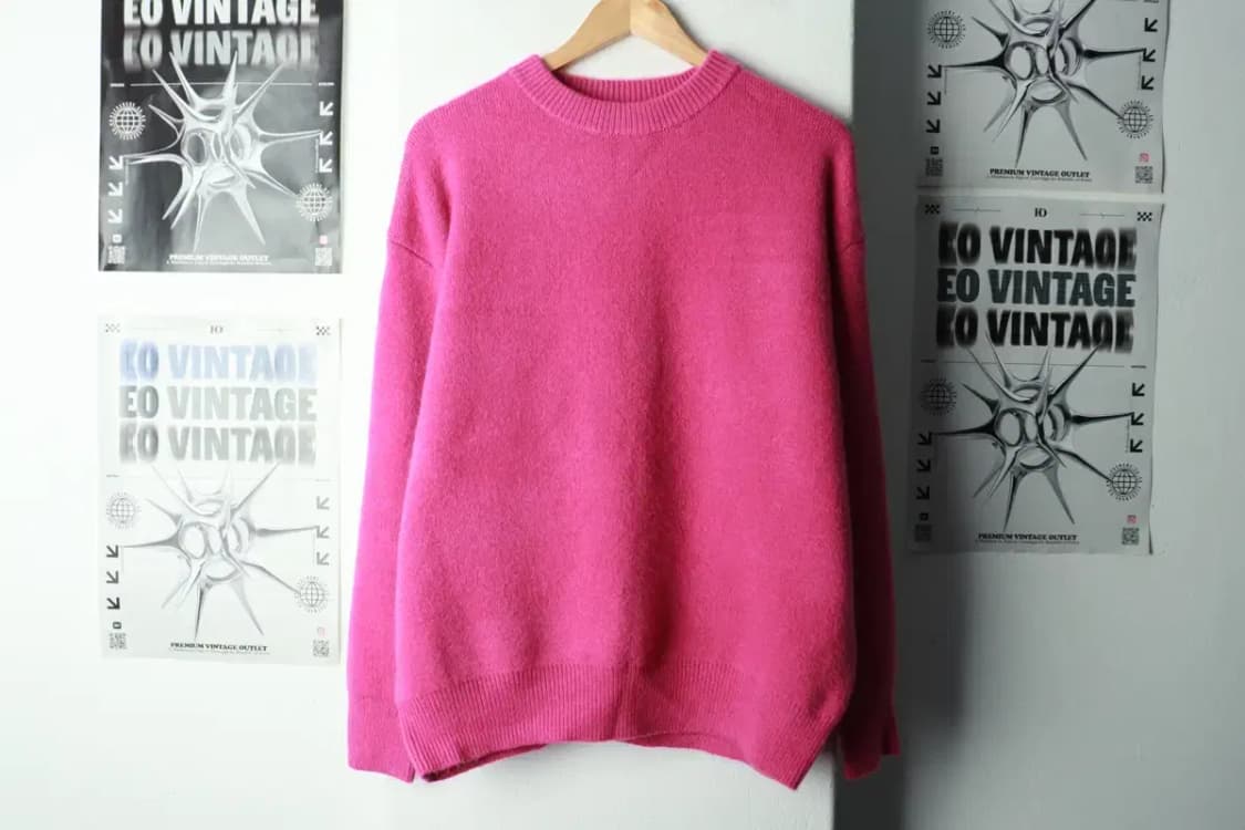 W(L) 인더스트 니트 핑크 무지 키치-169FC 상품이미지2