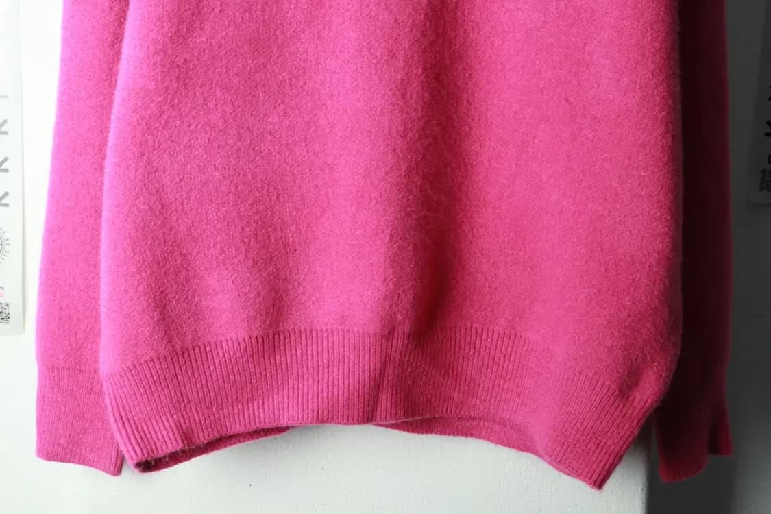 W(L) 인더스트 니트 핑크 무지 키치-169FC 상품이미지4