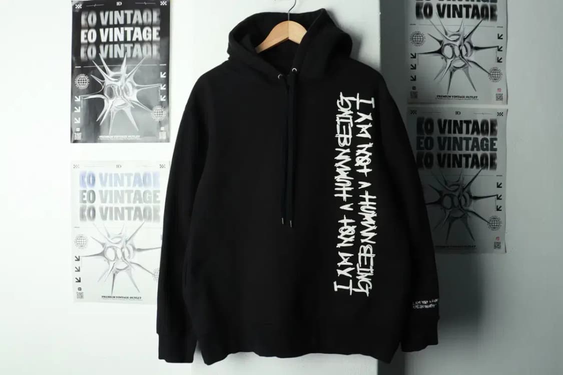 (L-XL) 아임낫어휴먼비잉 후드티셔츠 레터링 빅로고 스트릿-169FF 상품이미지2