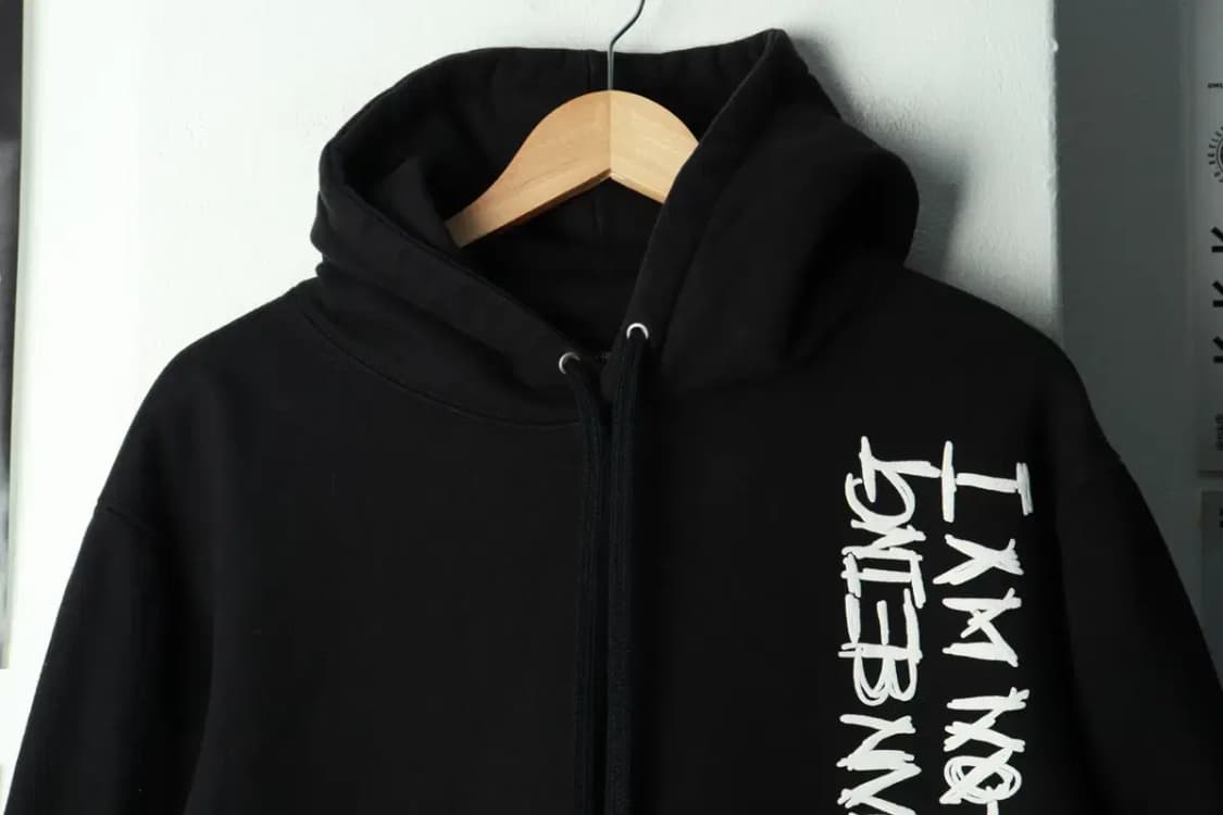 (L-XL) 아임낫어휴먼비잉 후드티셔츠 레터링 빅로고 스트릿-169FF 상품이미지3