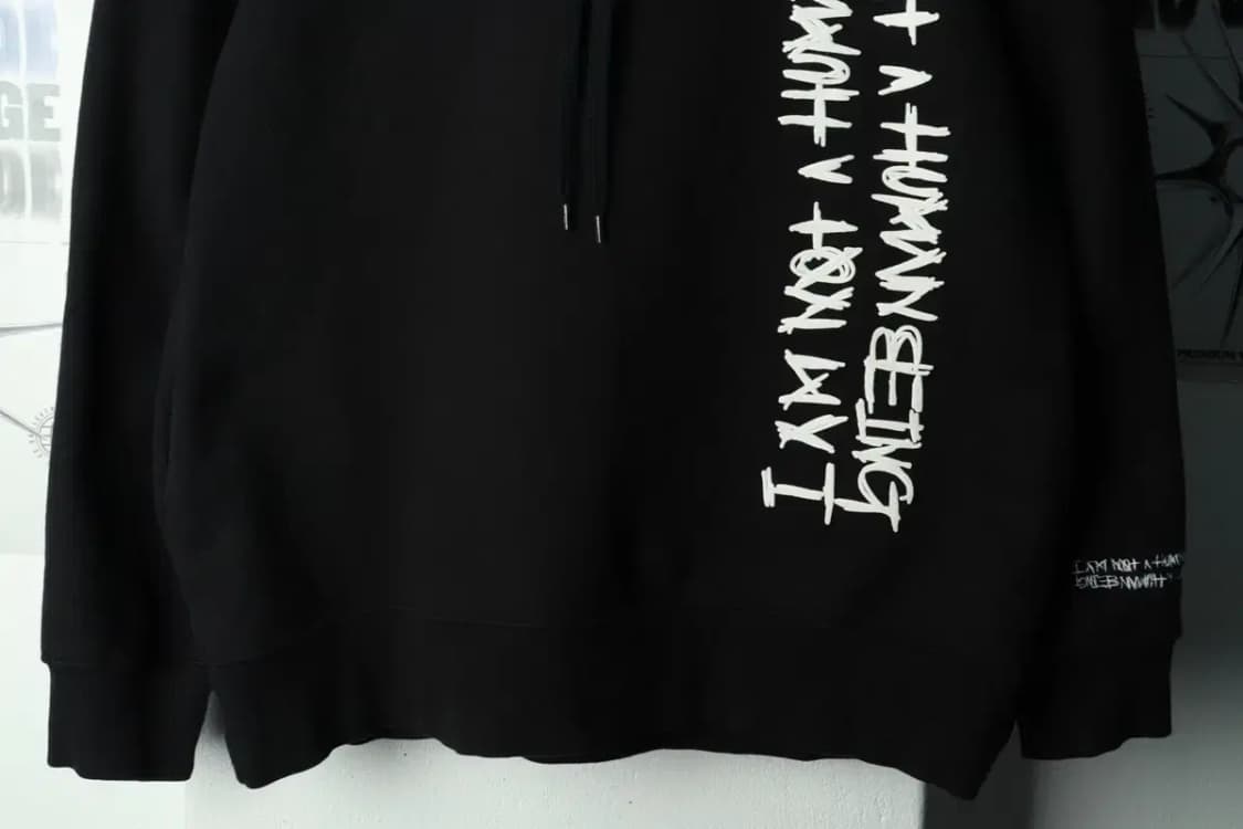 (L-XL) 아임낫어휴먼비잉 후드티셔츠 레터링 빅로고 스트릿-169FF 상품이미지4