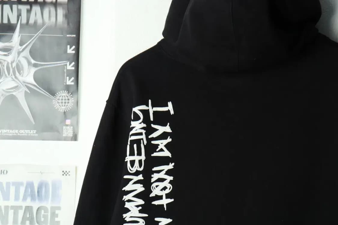 (L-XL) 아임낫어휴먼비잉 후드티셔츠 레터링 빅로고 스트릿-169FF 상품이미지6