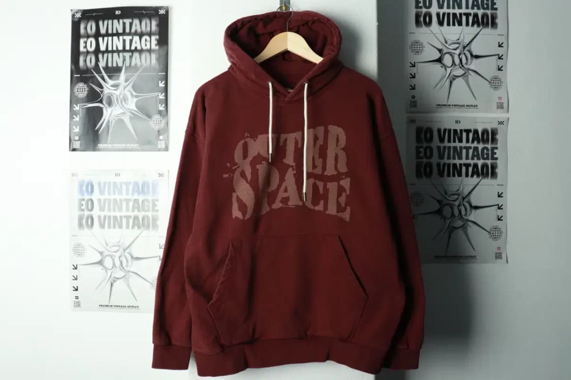 (XL) 에즈카톤 후드티셔츠 빅로고 버건디 스트릿-16A00 상품이미지2