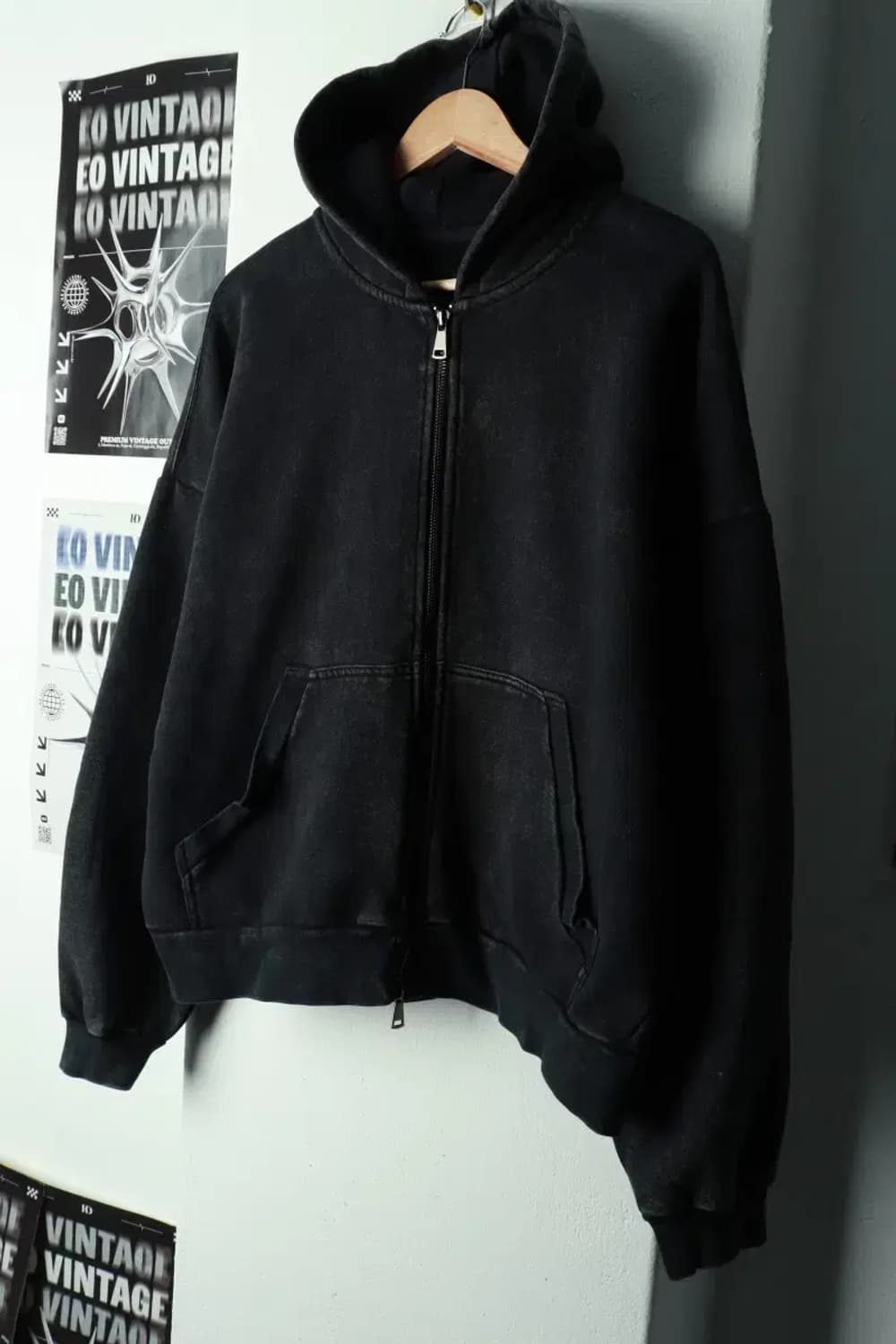 (XL-2XL) 에드리엘로스 후드집업 워시드 피그먼트 기모-16A02 상품이미지1