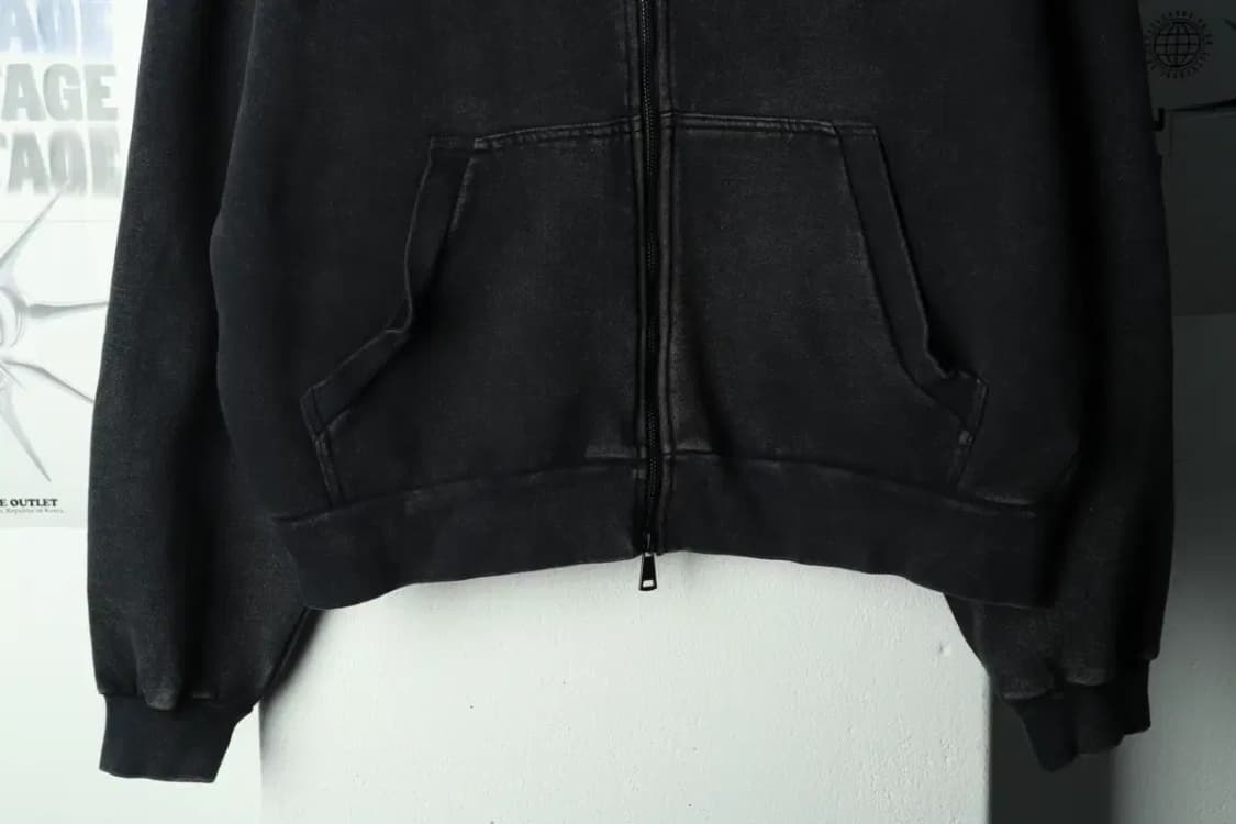 (XL-2XL) 에드리엘로스 후드집업 워시드 피그먼트 기모-16A02 상품이미지4