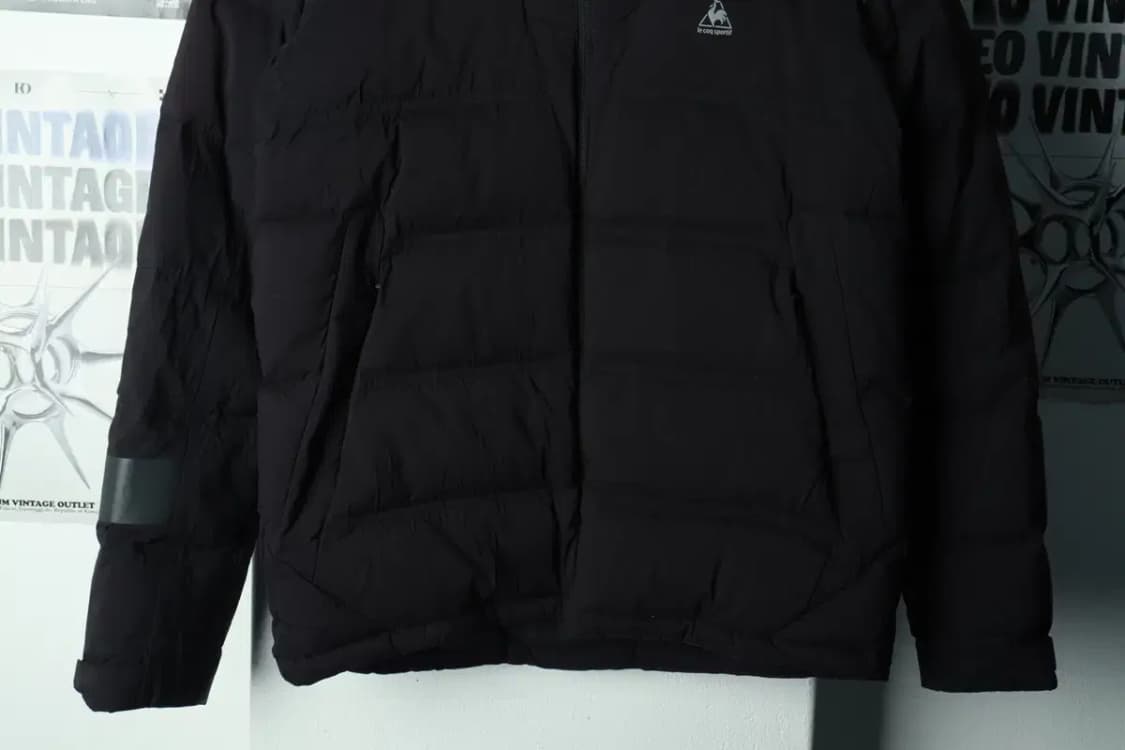 (M) 르꼬끄 패딩 점퍼자켓 덕다운 블랙 올드스쿨-16A05 상품이미지4