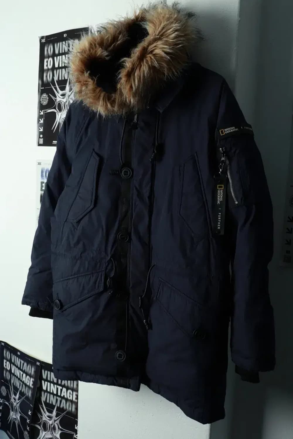 (L) 내셔널지오그래픽 패딩 점퍼자켓 유틸리티 블루웨일 한정-16A07 상품이미지1