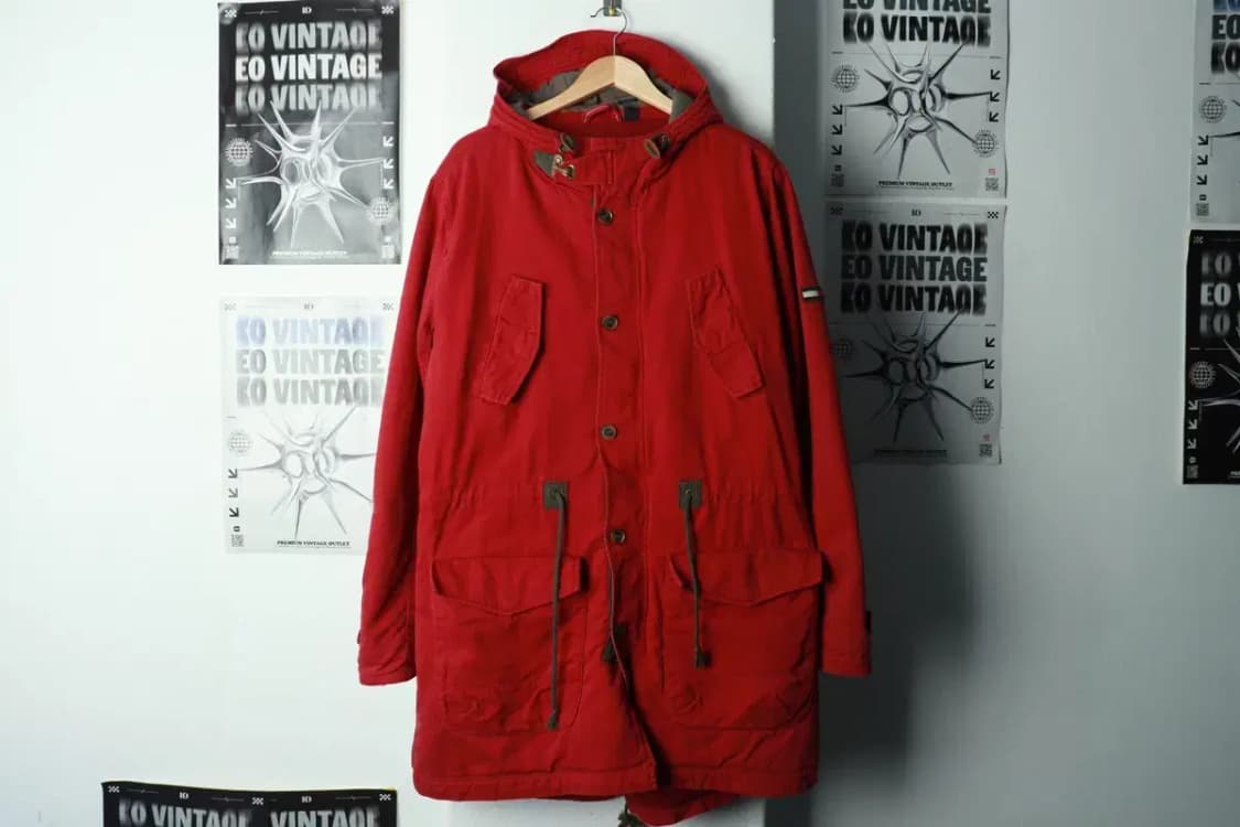 (L-XL) 타미힐피거 패딩 점퍼자켓 야상 아메카지 레드 유틸-16A08 상품이미지2