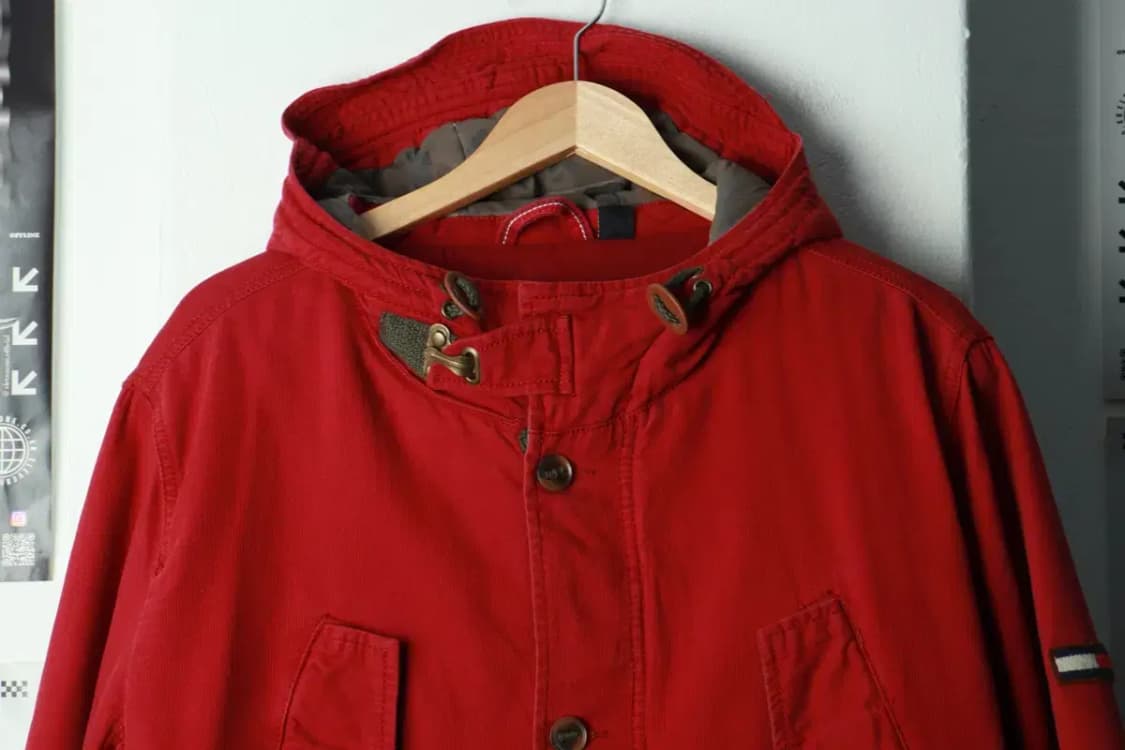 (L-XL) 타미힐피거 패딩 점퍼자켓 야상 아메카지 레드 유틸-16A08 상품이미지3