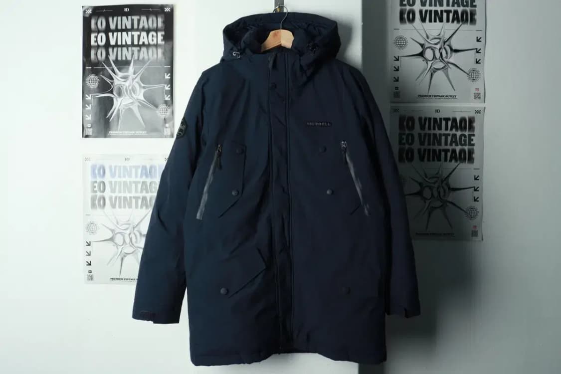 (L) 머렐 패딩 점퍼자켓 구스다운 네이비 봄버-16A09 상품이미지2