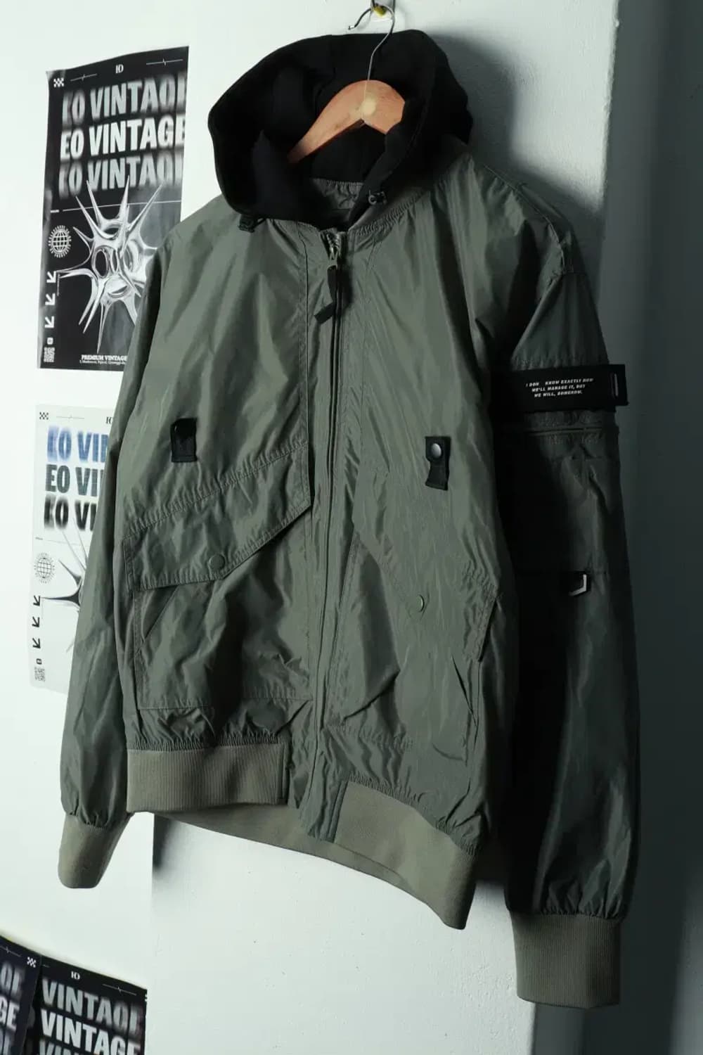 (L-XL) 프랭크스톤 집업 바람막이 점퍼자켓 항공 카키-16A0D 상품이미지1