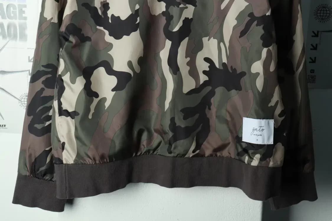 (M-L) 자토 맨투맨 티셔츠 카모 양면 올드스쿨 웜업 방풍-16A0F 상품이미지4