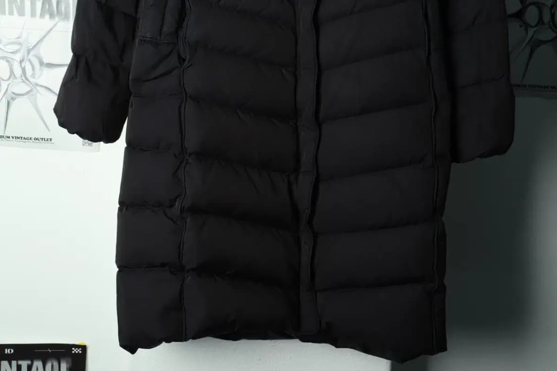 W(S-M) 시스템 패딩 점퍼자켓 한섬 구스다운 블랙 롱-16A12 상품이미지4