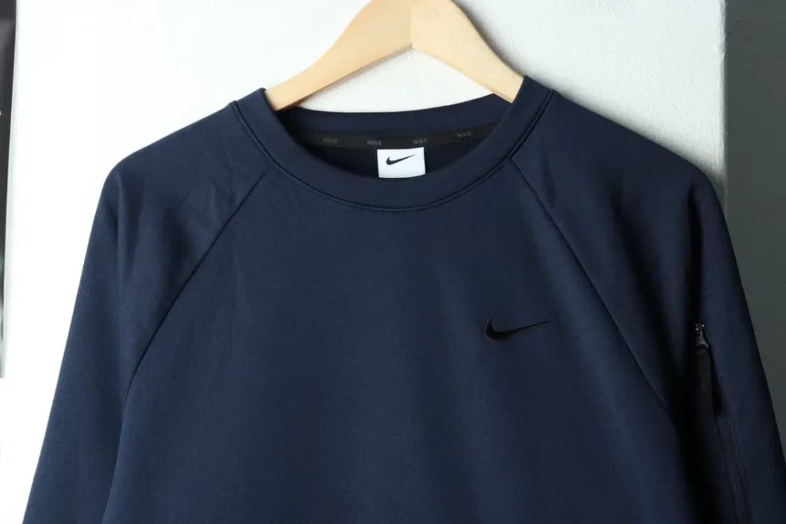 (S-M) 나이키 맨투맨 티셔츠 네이비 기모 폴리-166C6 상품이미지3