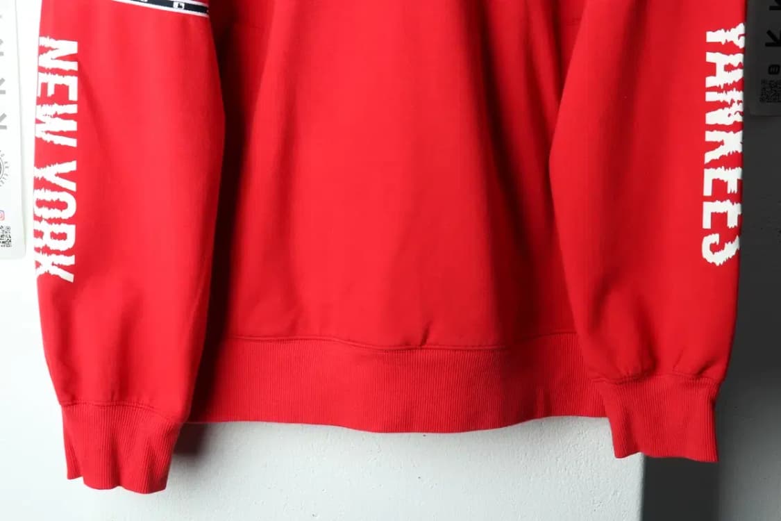 (L-XL) MLB 엠엘비 맨투맨 티셔츠 반집업 양키즈 레드-166C7 상품이미지5