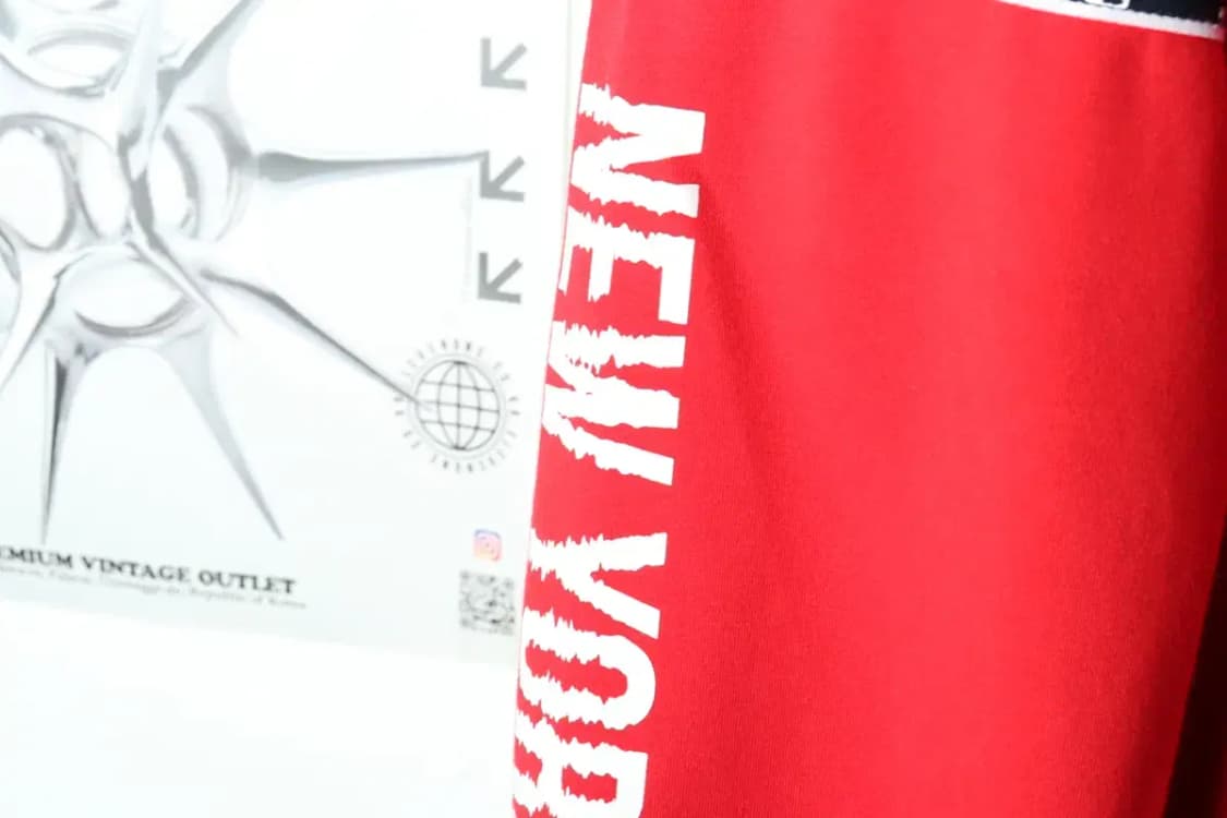 (L-XL) MLB 엠엘비 맨투맨 티셔츠 반집업 양키즈 레드-166C7 상품이미지7