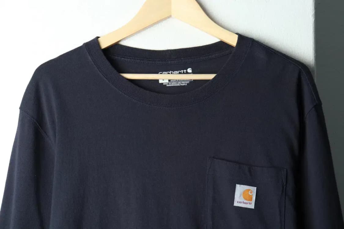 (S-M) 칼하트 긴팔티셔츠 사용감 루즈핏 네이비-166CB 상품이미지3