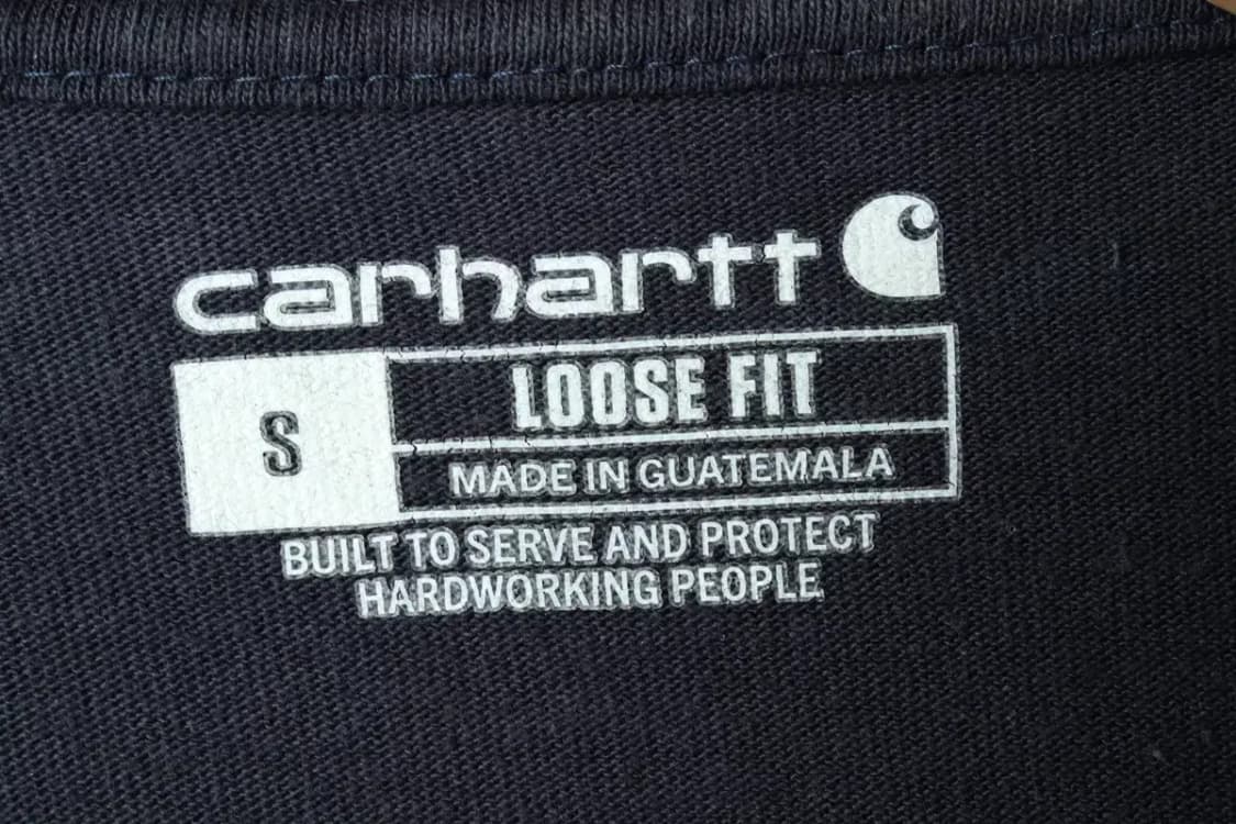 (S-M) 칼하트 긴팔티셔츠 사용감 루즈핏 네이비-166CB 상품이미지6