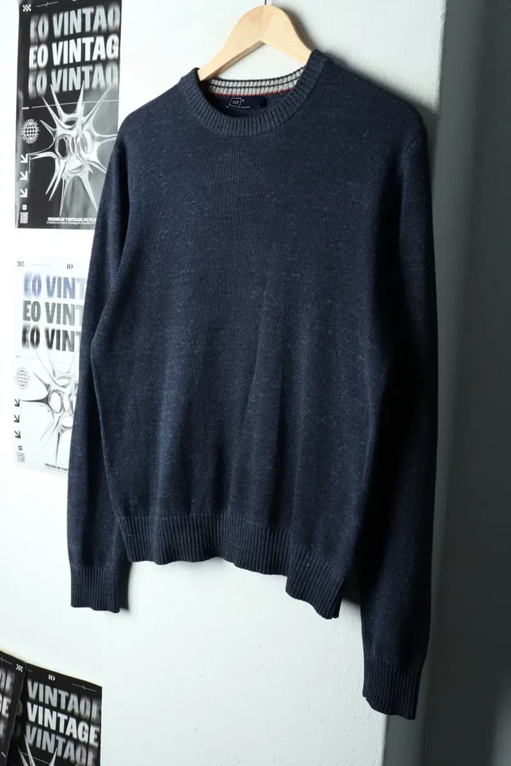 (M) 갭 니트 네이비 무지-166D3 상품이미지1