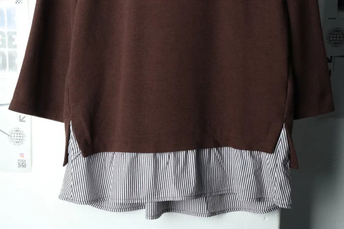 W(M) 손정완 니트 7부 브라운 레이어드-166D5 상품이미지4