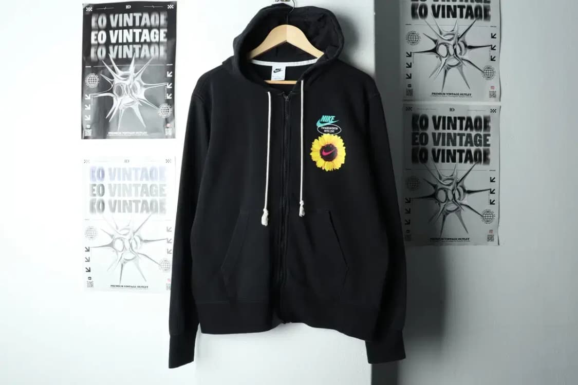 (XL-2XL) 나이키 후드집업 해바라기 블랙 올드스쿨-166DA 상품이미지2