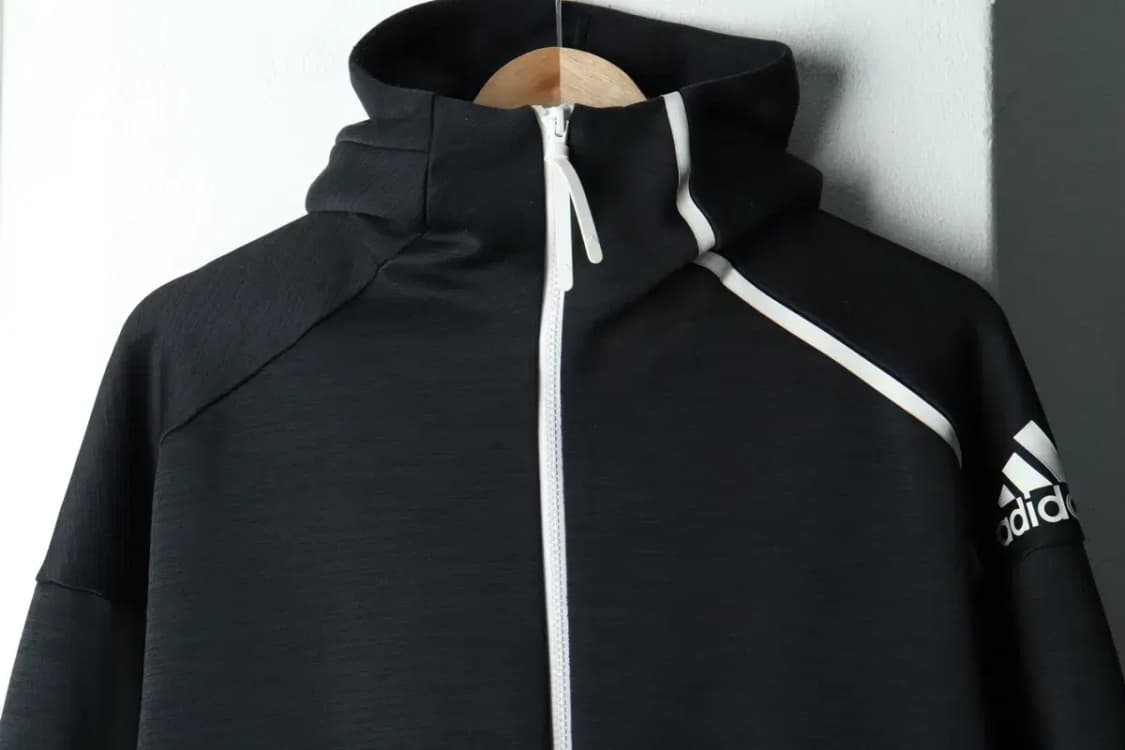(M) 아디다스 후드집업 넥워머 폴리 블랙-166DD 상품이미지3
