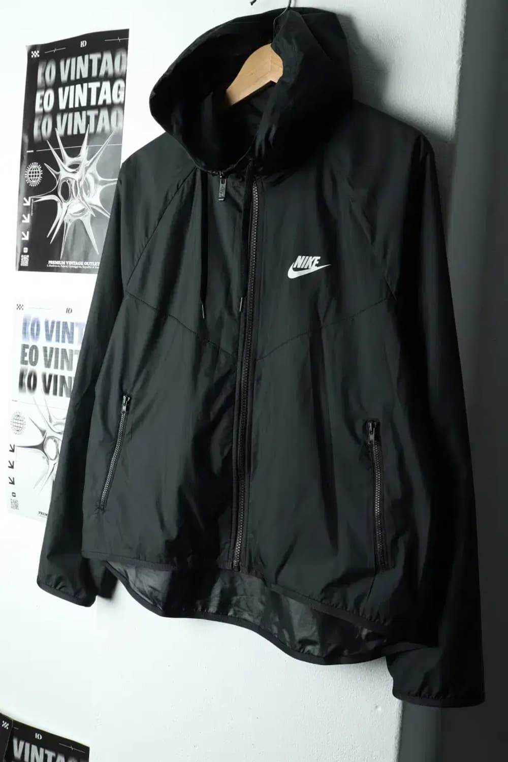 W(M) 나이키 집업 바람막이 점퍼자켓 윈드러너 블랙 신형-166E0 상품이미지1