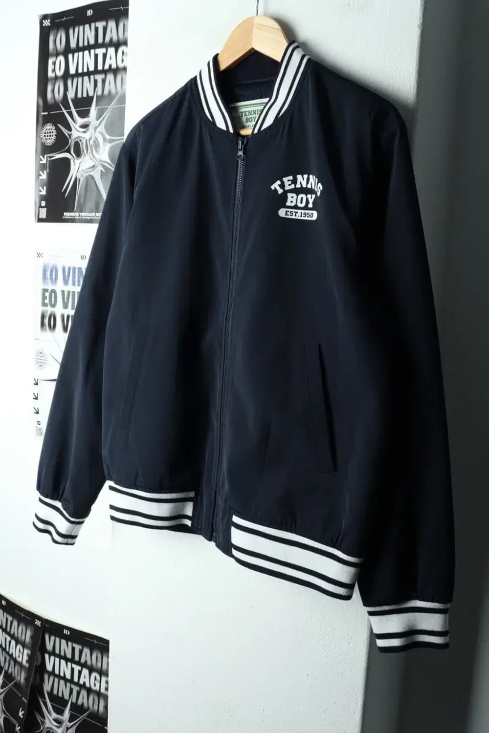 (L-XL) 헤드 집업 바람막이 점퍼자켓 스타디움 네이비-166E3 상품이미지1