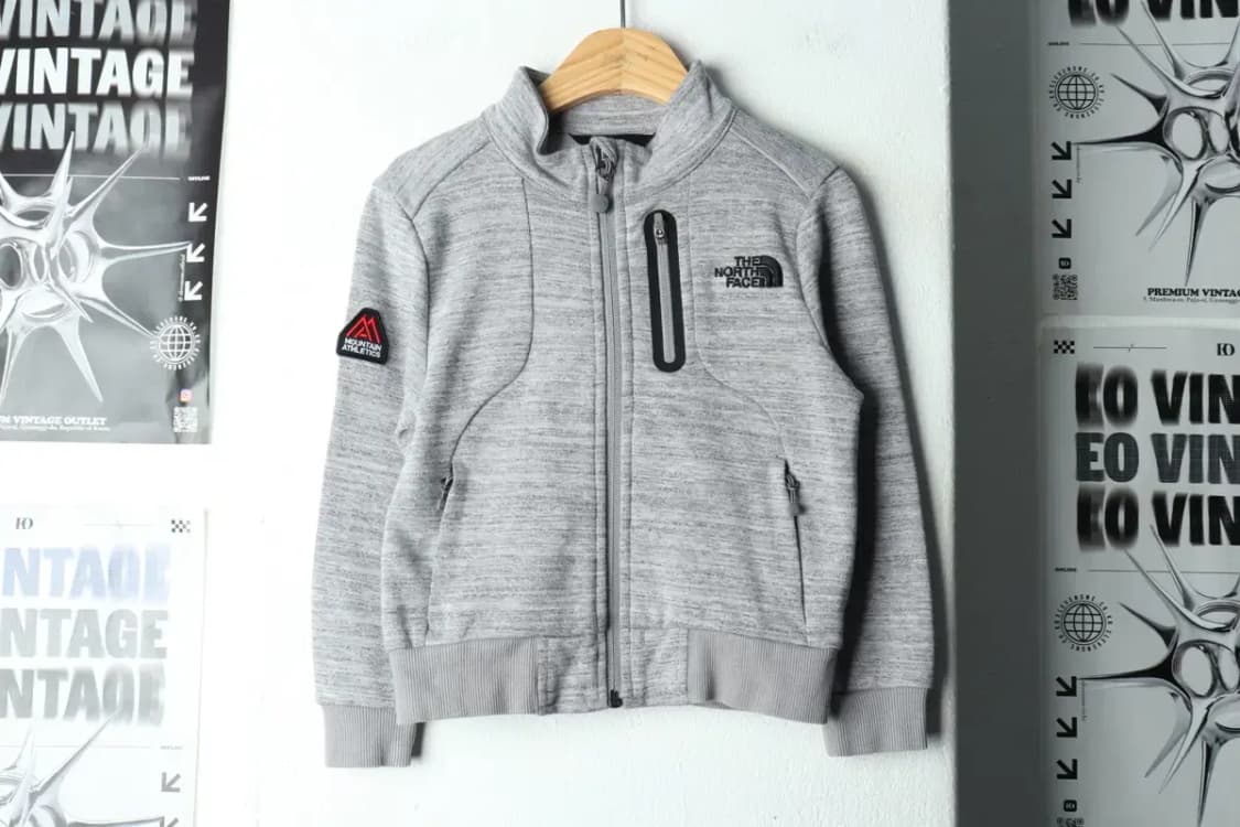 (F) 노스페이스 집업져지 트랙탑 아동 키즈 그레이-166E6 상품이미지2