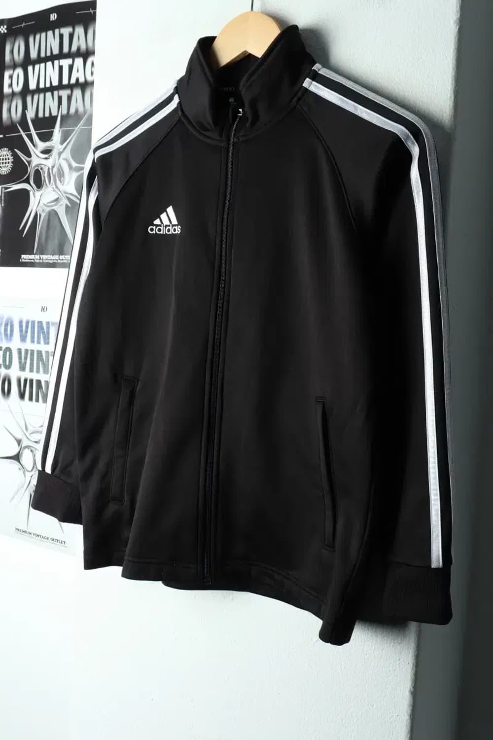 (F) 아디다스 집업져지 트랙탑 아동 키즈 기모 블랙-166E7 상품이미지1