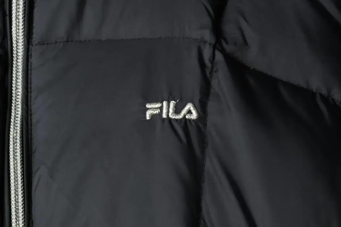 W(XL) 휠라 패딩 점퍼자켓 덕다운 블랙 퍼-166EB 상품이미지5