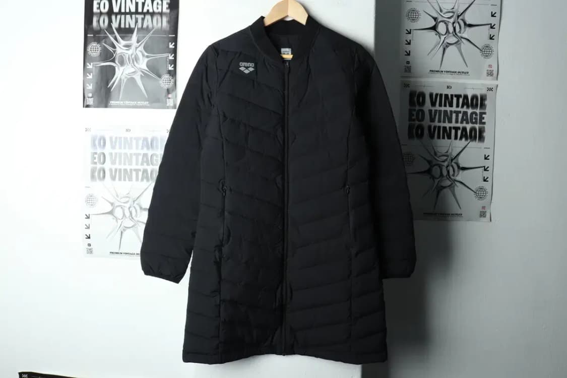 W(M) 아레나 패딩 점퍼자켓 구스다운 블랙 롱-166EC 상품이미지2