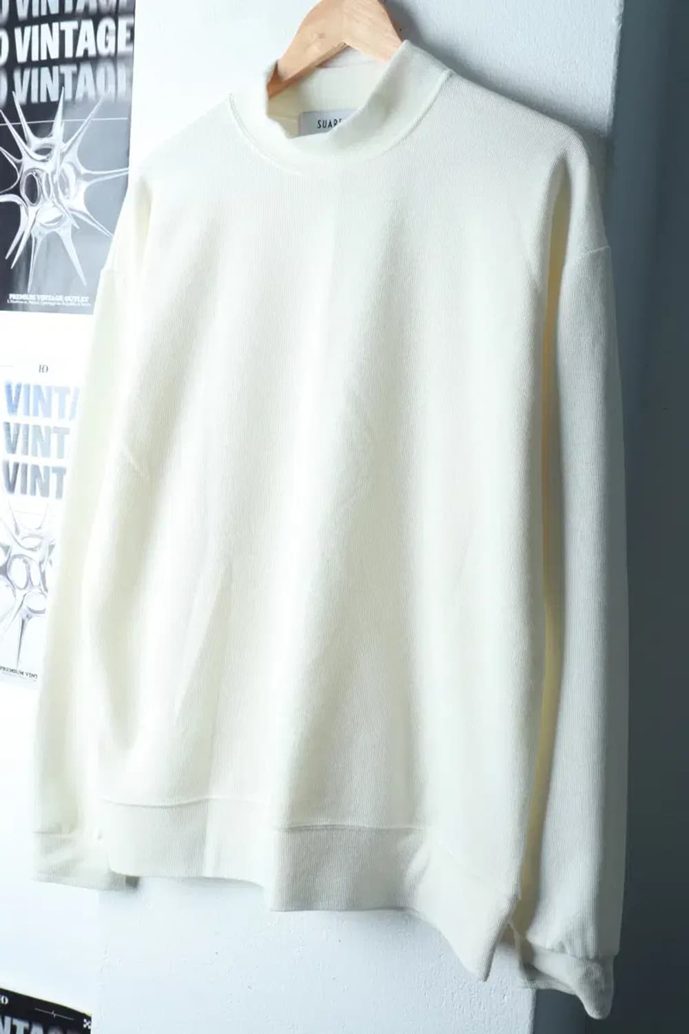 (L-XL) 수아레 니트 반폴라 무지 아이보리-16A7A 상품이미지1