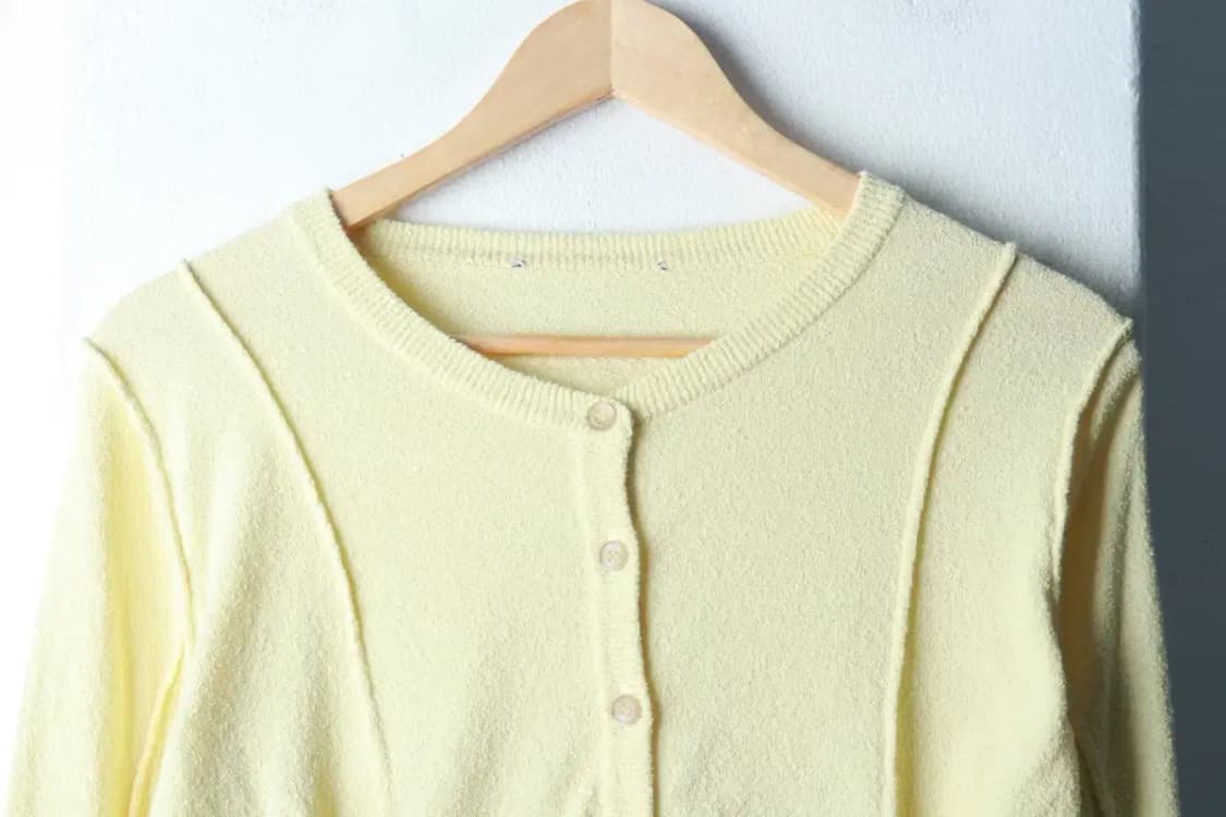 W(F) 마뗑킴 니트 가디건 부클 크롭 개나리-16A7D 상품이미지3