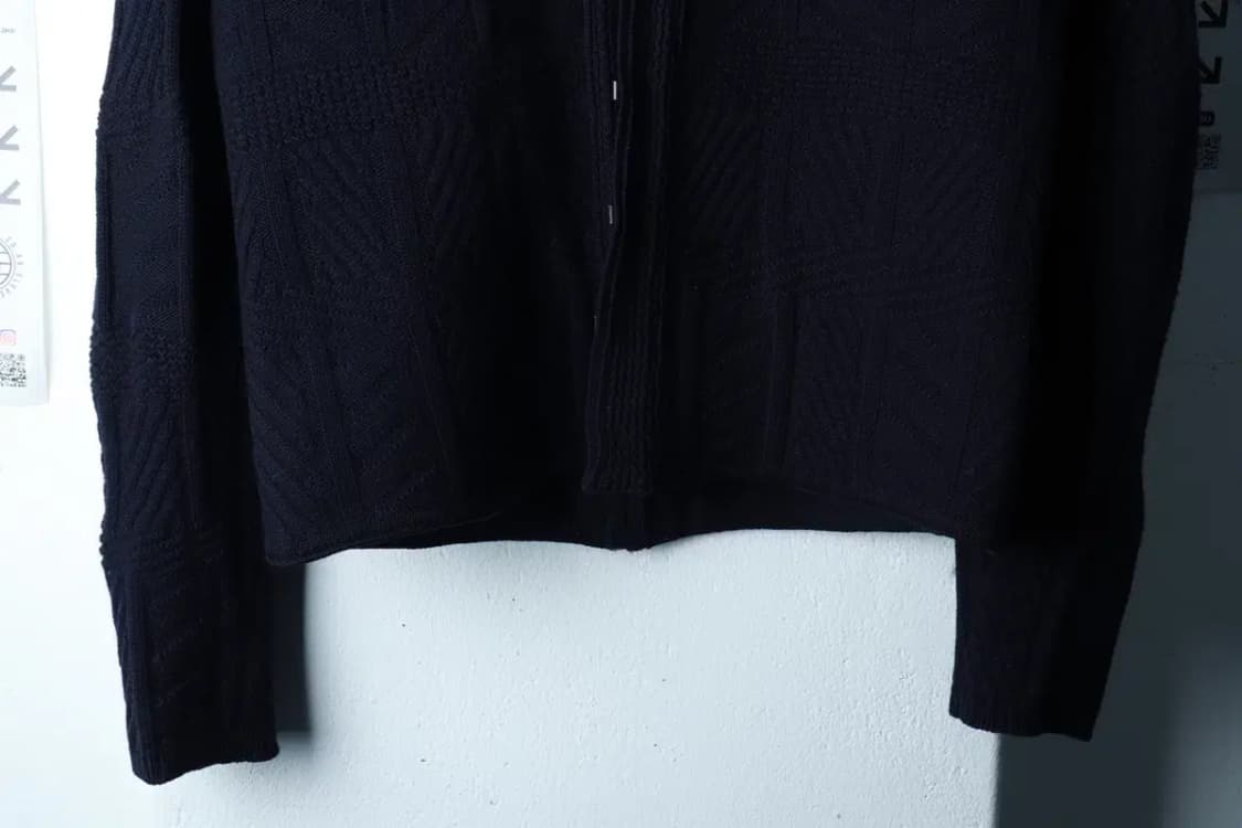 (M-L) 타임 니트 가디건 한섬 캐시미어 패턴 네이비-16A7E 상품이미지4