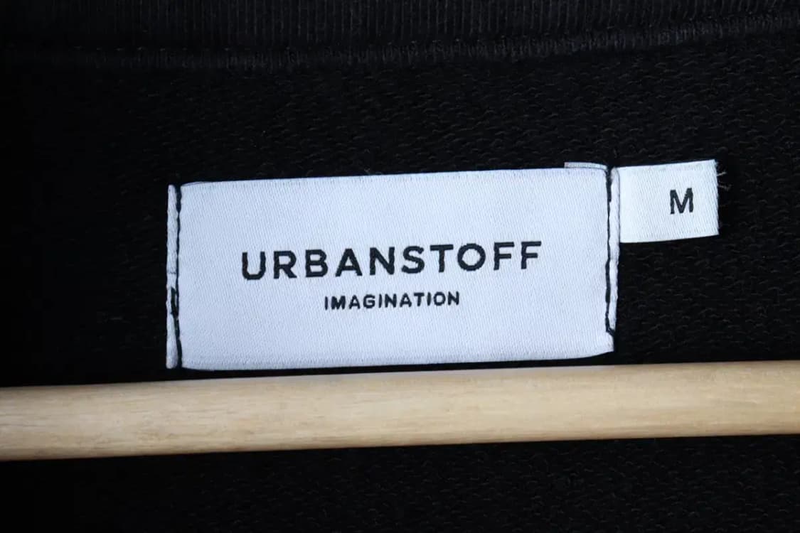 (M-L) 어반스터프 맨투맨 티셔츠 반집업 블랙 올드스쿨-16A7F 상품이미지6