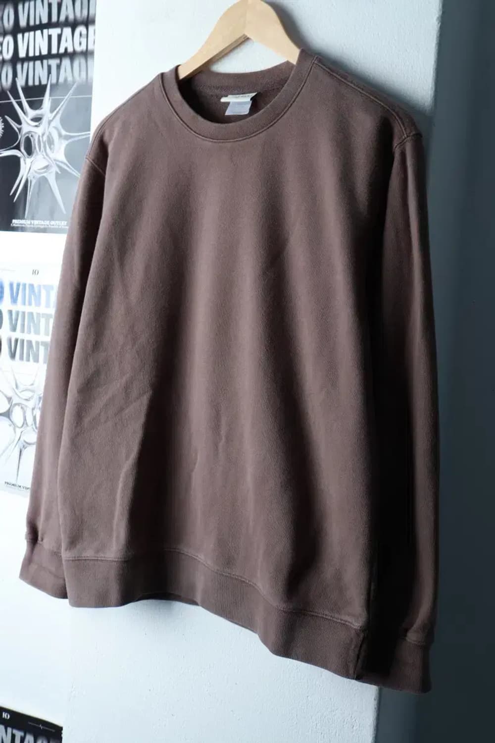 (M-L) 소버먼트 맨투맨 티셔츠 무지 브라운-16A80 상품이미지1