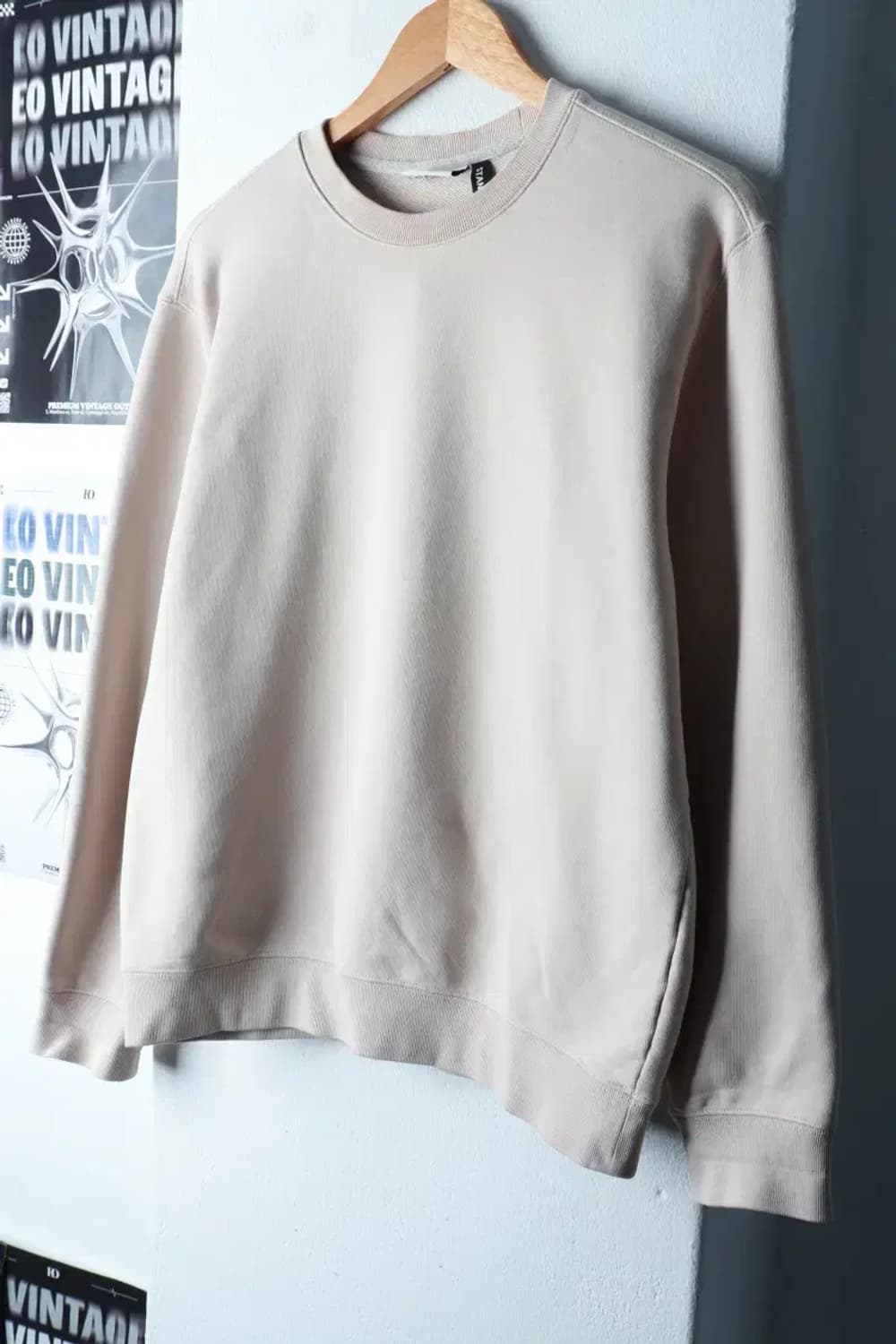 (M-L) 소버먼트 맨투맨 티셔츠 무지 베이지-16A81 상품이미지1