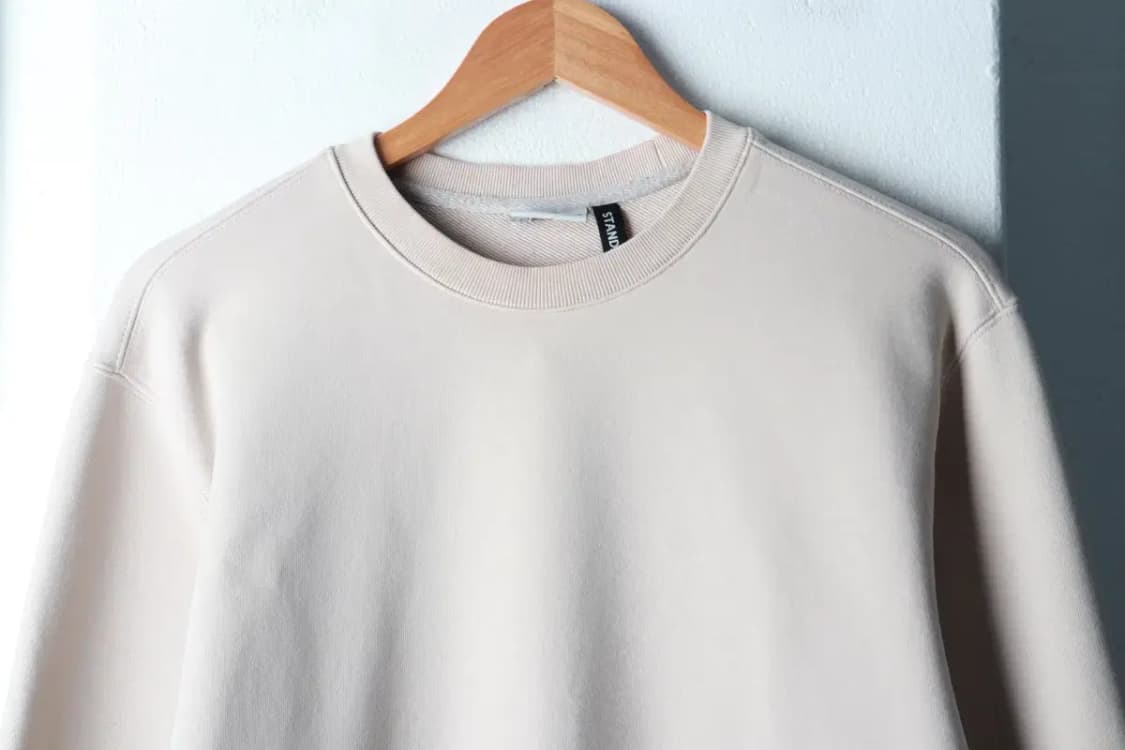 (M-L) 소버먼트 맨투맨 티셔츠 무지 베이지-16A81 상품이미지3