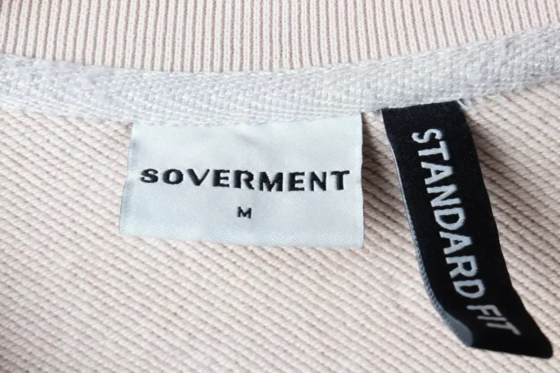 (M-L) 소버먼트 맨투맨 티셔츠 무지 베이지-16A81 상품이미지5