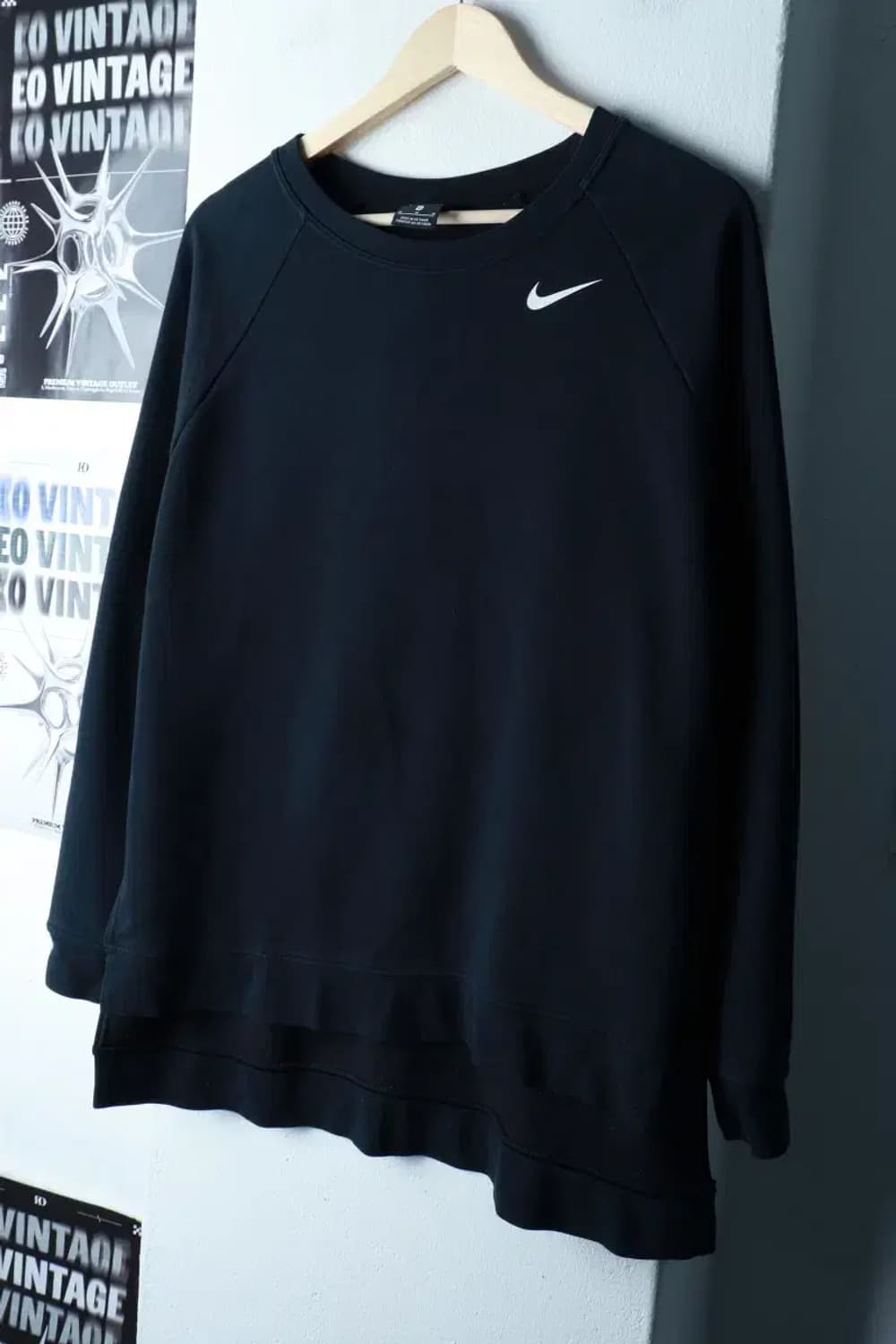 W(M-L) 나이키 맨투맨 티셔츠 루즈핏 나그랑 블랙-16A83 상품이미지1