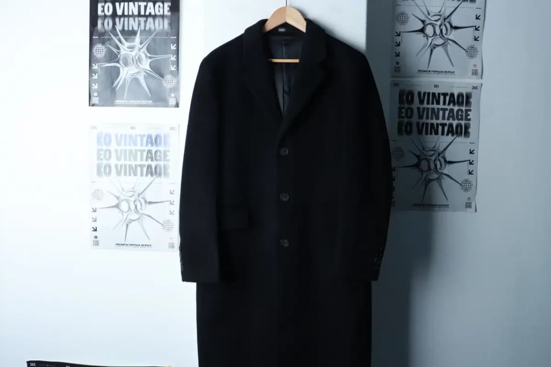 (M-L) 무신사 스탠다드 코트자켓 싱글 캐시미어 블랙-16A84 상품이미지2