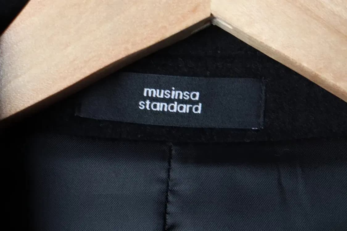 (M-L) 무신사 스탠다드 코트자켓 싱글 캐시미어 블랙-16A84 상품이미지5