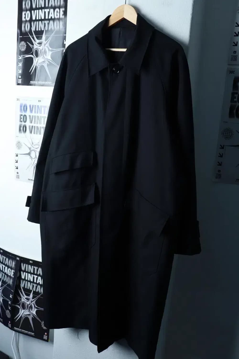 (L-XL) 수아레 코트자켓 발마칸 블랙 면-16A8B 상품이미지1